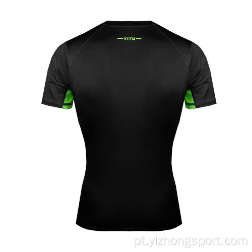 Umidade Wicking Dry Fit Camiseta justa